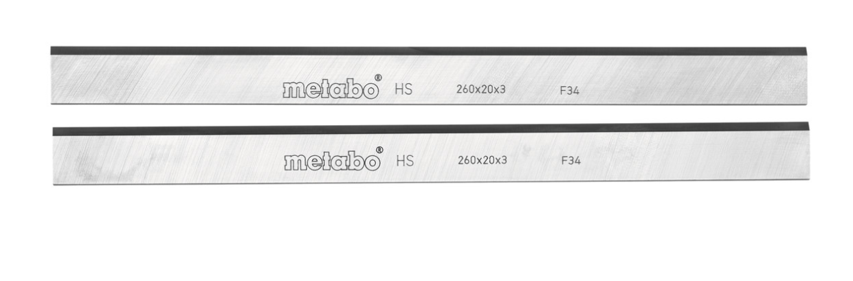 METABO - 2 fers de rabot HSS Réaffûtable pour HC 260 C/M/K