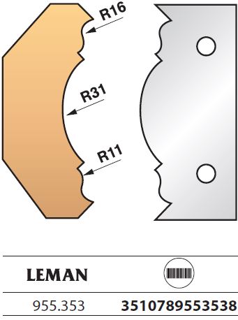 LEMAN - Jeu 2 fers de toupie Ht. 90mm N°353