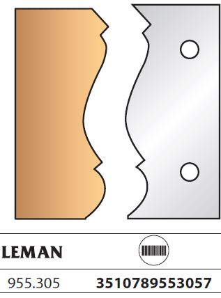 LEMAN - Jeu 2 fers de toupie Ht. 90mm N°305
