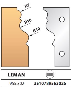 LEMAN - Jeu 2 fers de toupie Ht. 90mm N°302