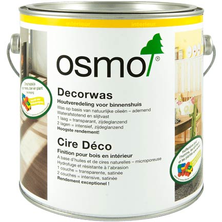 OSMO - Cire Déco - Cire de protection et d'embellissement pour le bois - Incolore ou 24 couleurs - 125 ml à 2,50 L