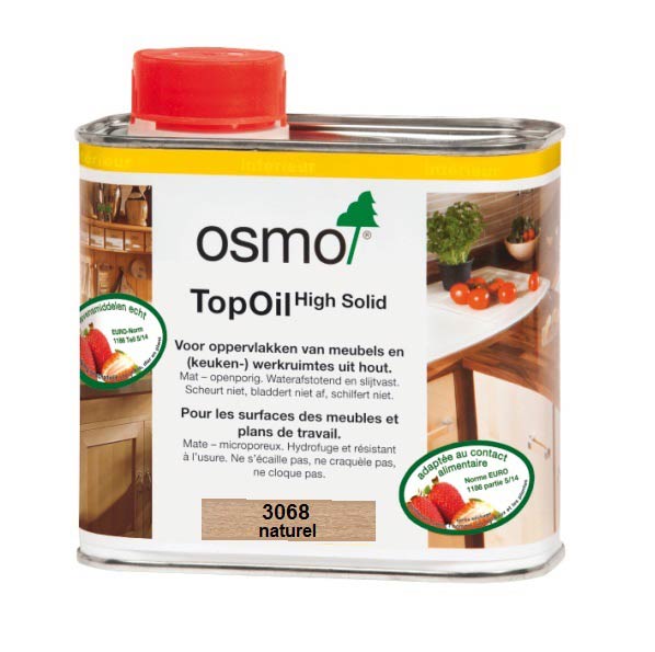 OSMO - TOP OIL - Huile Cire de protection et finition intérieure - Incolore ou Transparente teintée - 0,50 L