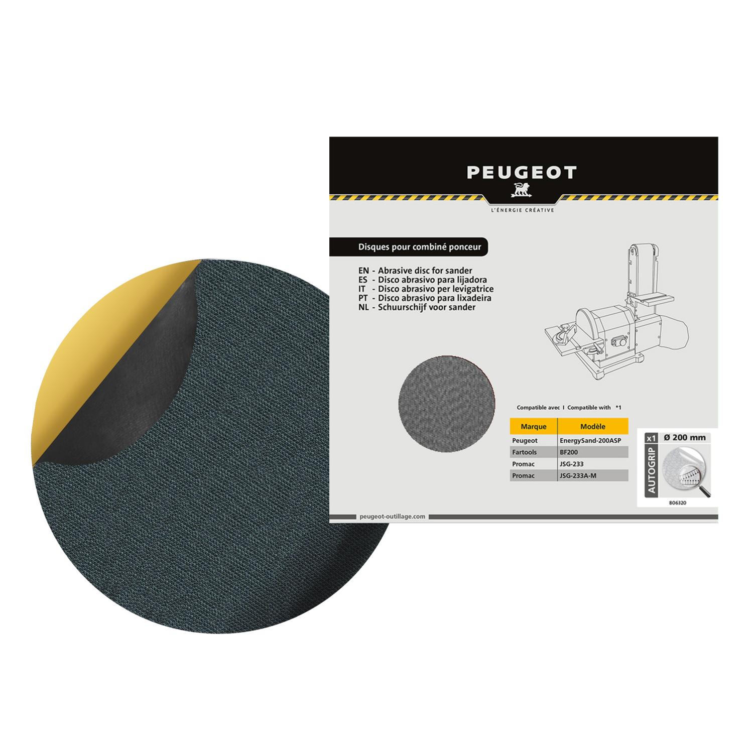 PEUGEOT - Support autocollant ø200 mm pour disques velcro