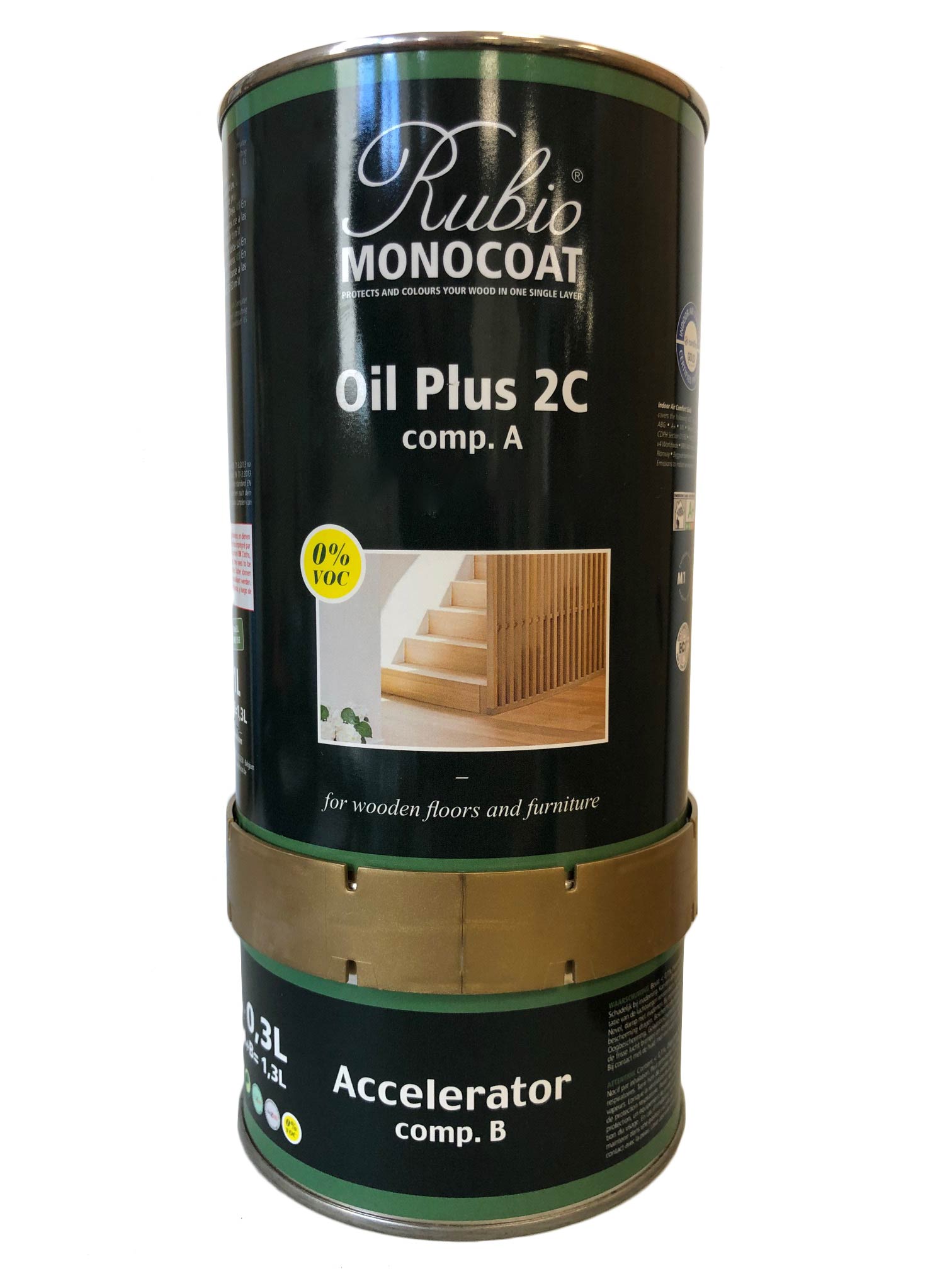 RUBIO MONOCOAT Oil + 2C Set - Intérieur - COULEURS (Pigmentée) Huile Bois Monocouche Ecologique & Accélérateur