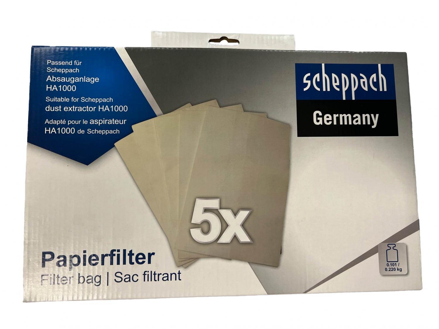SCHEPPACH - Lot de 5 sacs de récupération pour aspirateur HA1000 / ASP100 Kity / DC 04