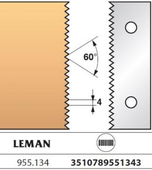 Leman - Jeu de 2 fers de toupie N° 134, ht 90 mm