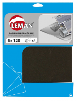 Leman - 4 Feuilles papiers imperméables 230x280mm (Différents grains : 180/240/400/600)