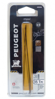 PEUGEOT - 6 lames de scie à chantourner (127 x 0.40 x 0.85 mm)