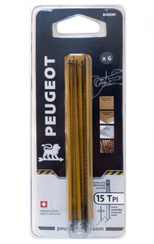 PEUGEOT - 6 lames de scie à chantourner (127 x 3.00 x 0.50 mm)
