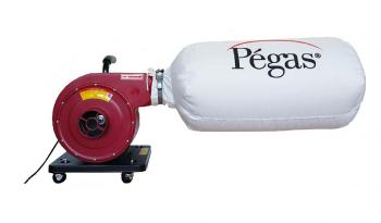 PEGAS - DCP1000CE - Aspirateur pour Machines à Bois compact 1110 m3/heure - 735 W - 68 Litres