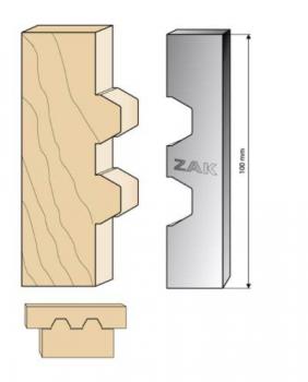 ZAK - Jeu de 2 Fers pour Porte-Outils hauteur 100 - Profil Assemblage Trapèze extérieur