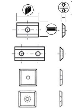 LEMAN - Plaquettes réversibles au carbure 35° K05 (Boîte de 10)