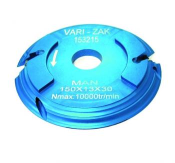 ZAK - Porte-Outils Vari-Profil : Porte-outil moulure avec avancement de 15 mm - Contre-profils