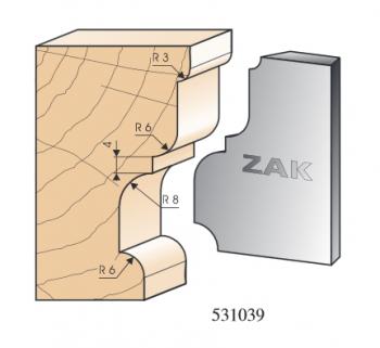 Forezienne - Fers de toupie ZAK 531039 ( vendu par 2 ) Série 531 - Moulure de base