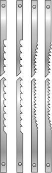 Leman - Assortiment de 12 lames de scie à chantourner à ergots - Longueur : 127mm