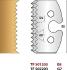 LEMAN – Enture multiple 4 mm N°203 - Jeu de 2 fers de toupie Hauteur 50